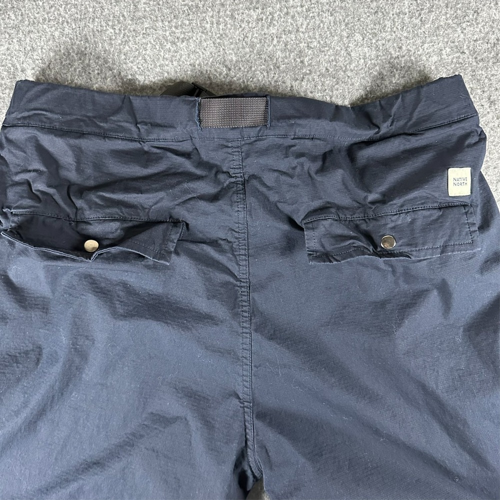 Native North Men's Toro Climbing Pants Size 34 Belted Navy Blue Ripstop - Picture 6 of 6